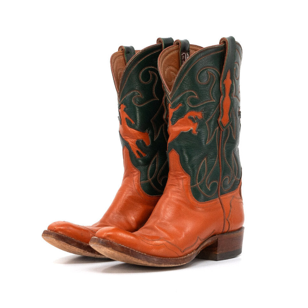 Vintage Bucking Bronco Cowboy Boots