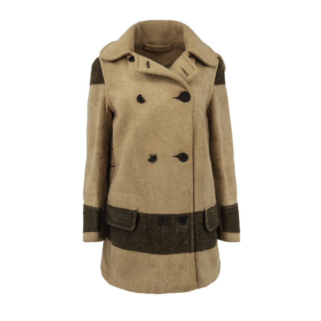 1920s-1930s Vintage Wool Blanket Coat