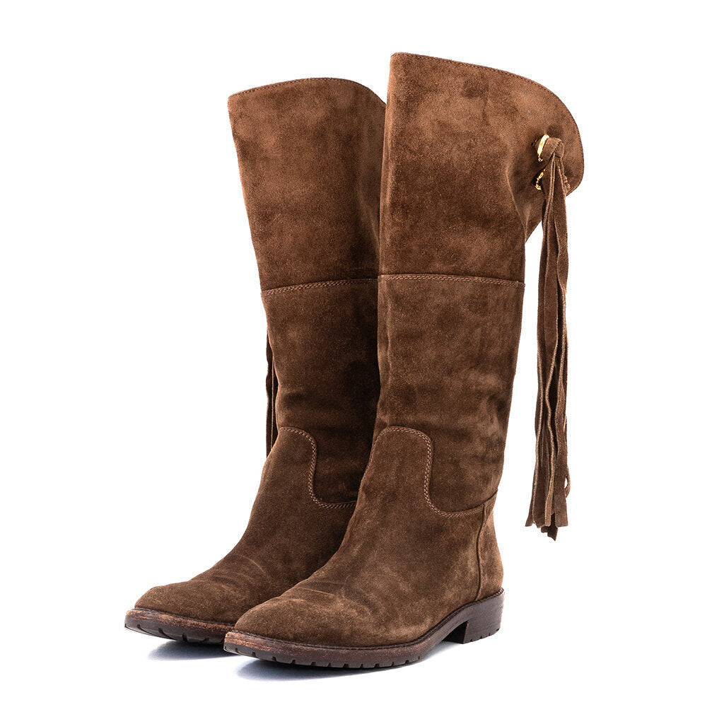 Suede Riding Boots