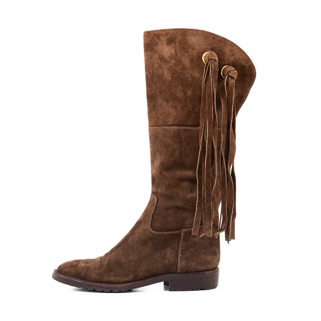 Suede Riding Boots