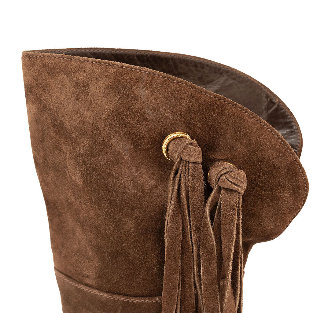 Suede Riding Boots