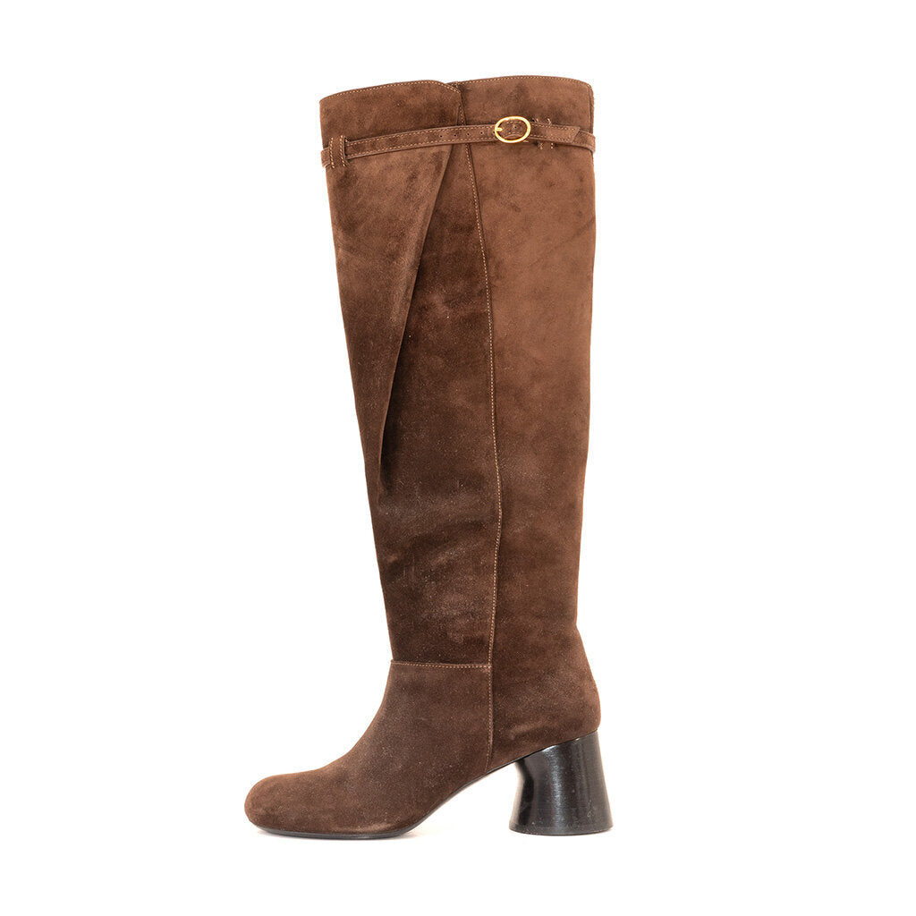 Suede Knee-High Boots