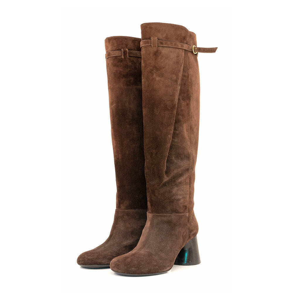 Suede Knee-High Boots