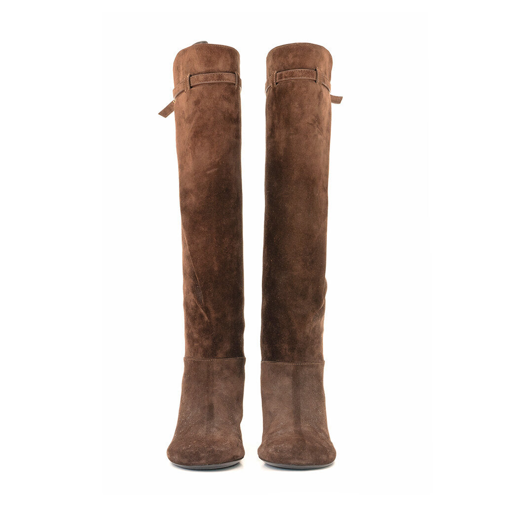 Suede Knee-High Boots