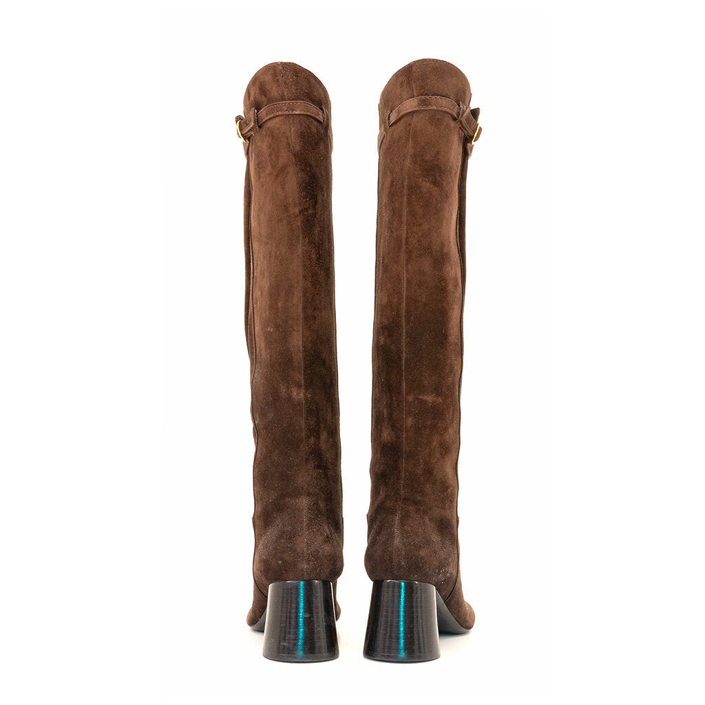 Suede Knee-High Boots