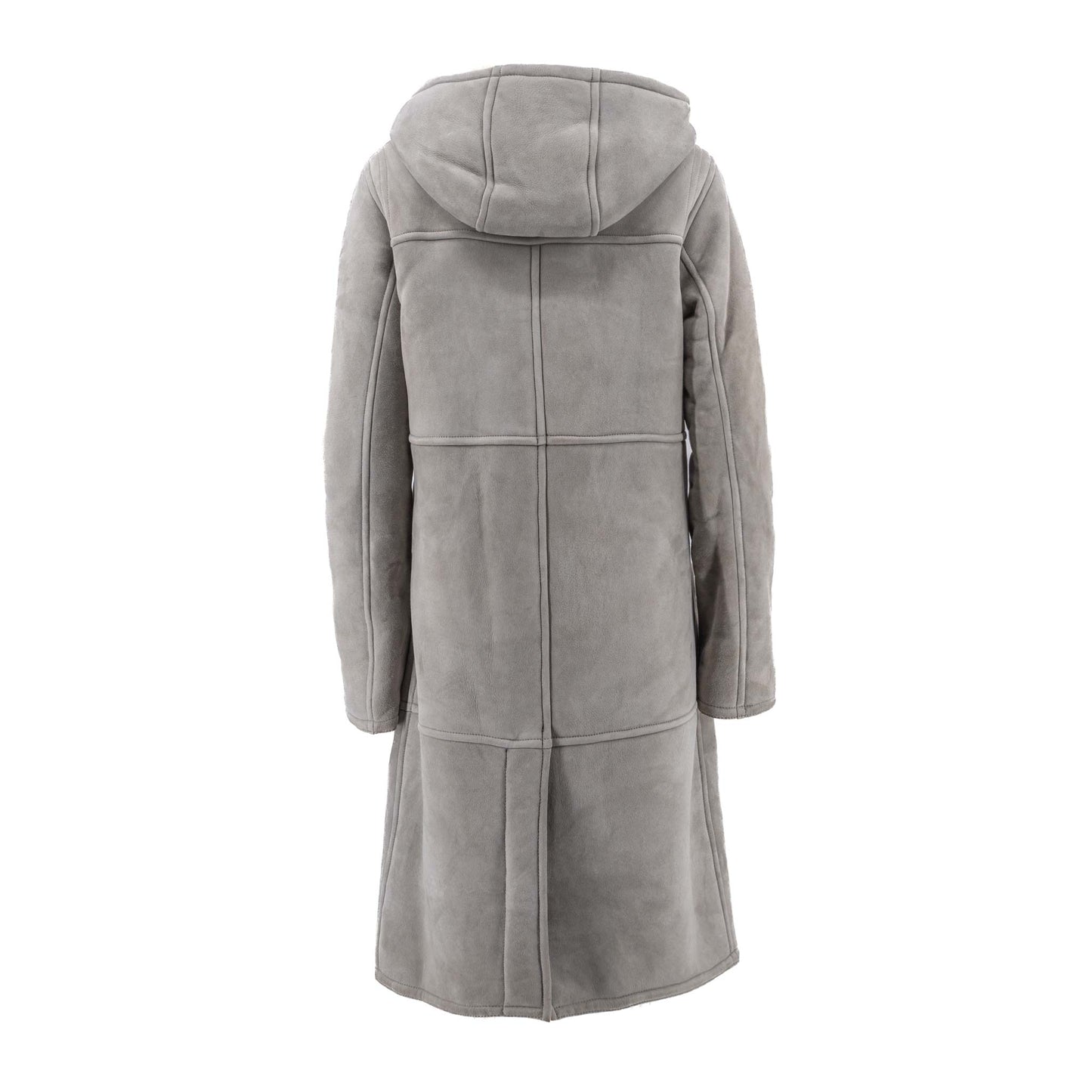 Hooded Shearling Toggle Coat