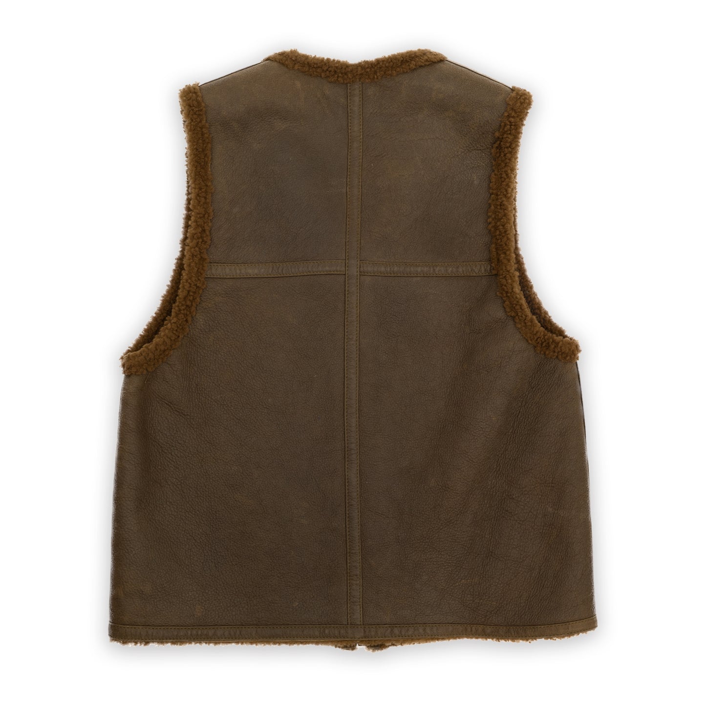 Leather Shearling Vest