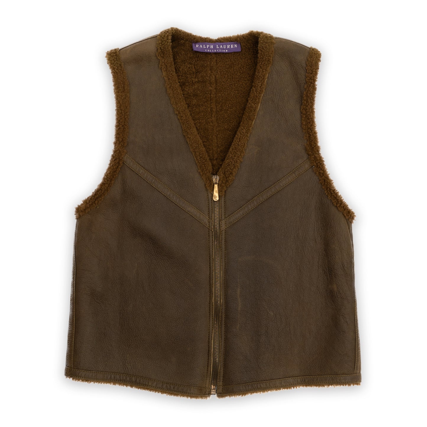 Leather Shearling Vest