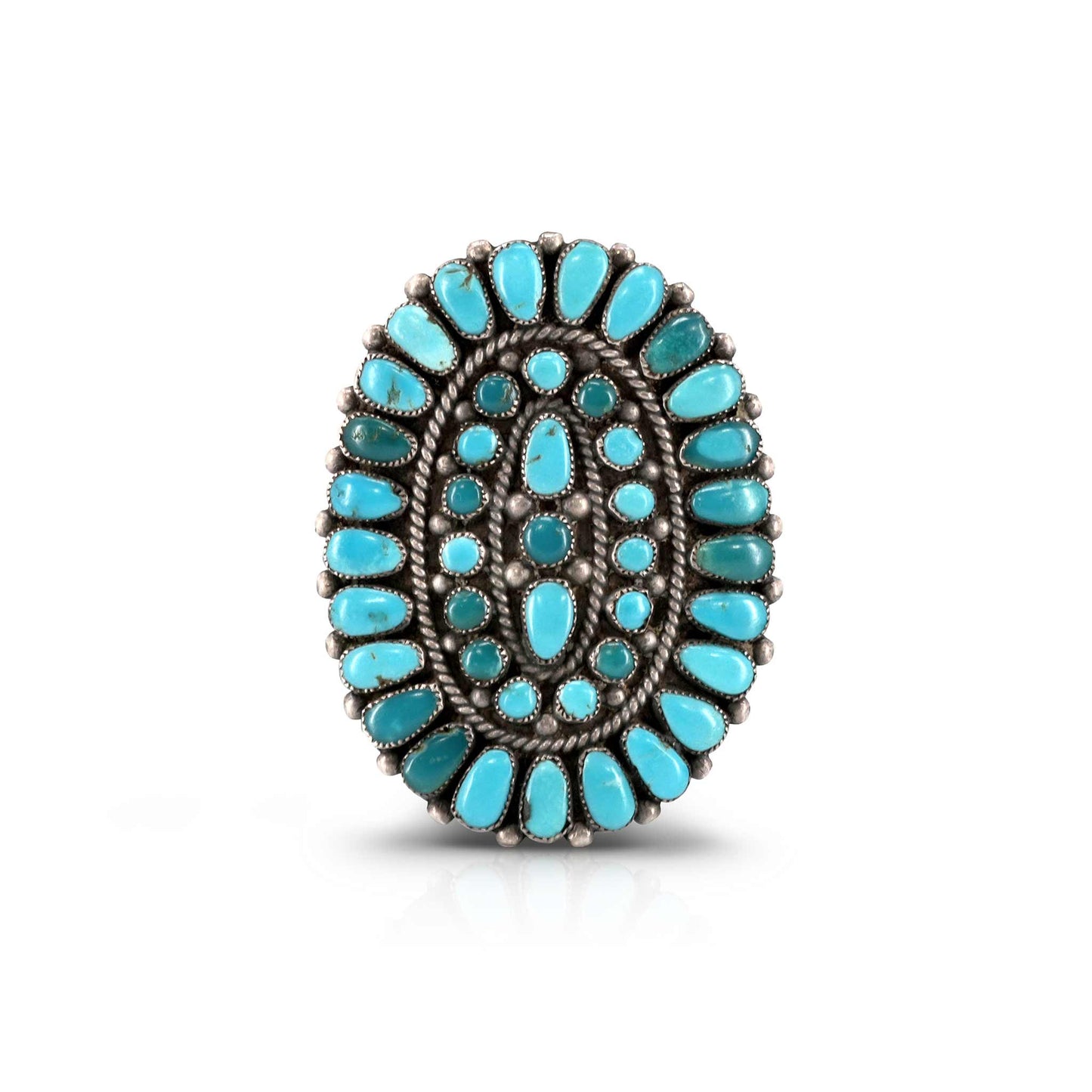 Vintage Navajo Turquoise Cluster Ring