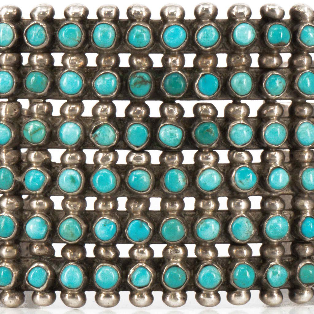 Vintage Zuni Turquoise Row Bracelet